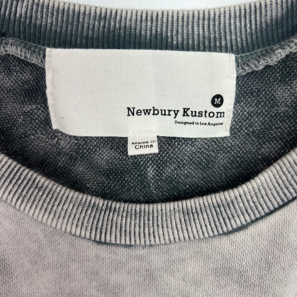 Newbury Kustom Cold Shoulder Long Sleeve Sweatshirt Dress Distressed Gray Medium - Picture 7 of 12